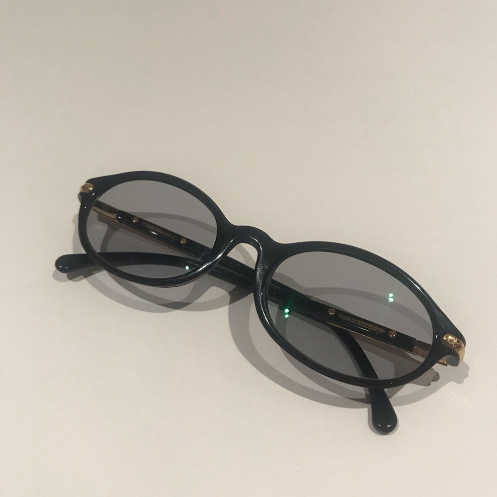 Black Oval Montblanc Sunglasses - Picture 1 of 3